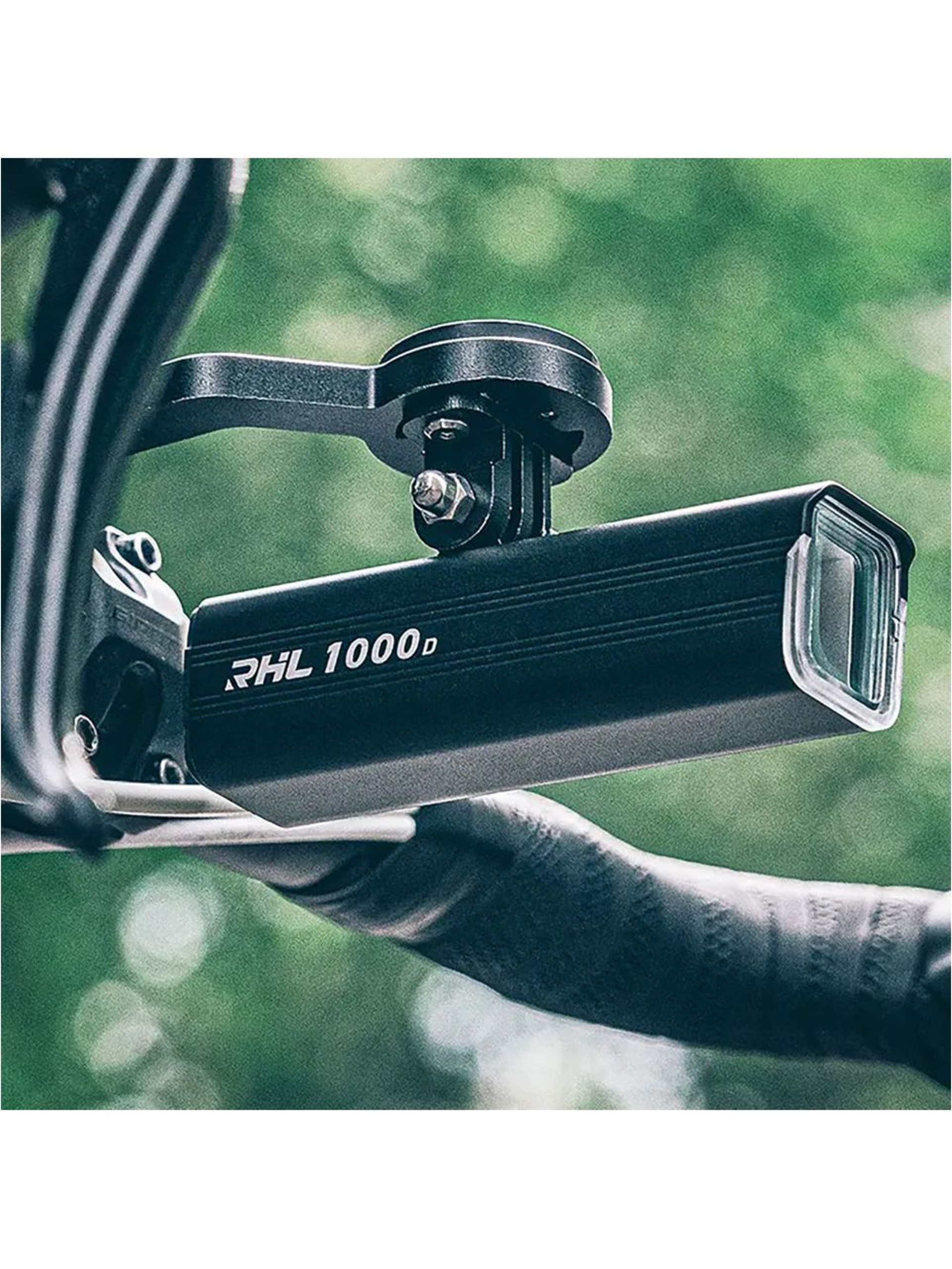 Luz dianteira para bicicleta Rockbros RHL1500 5000mAh 1500lm IPX6 - preta