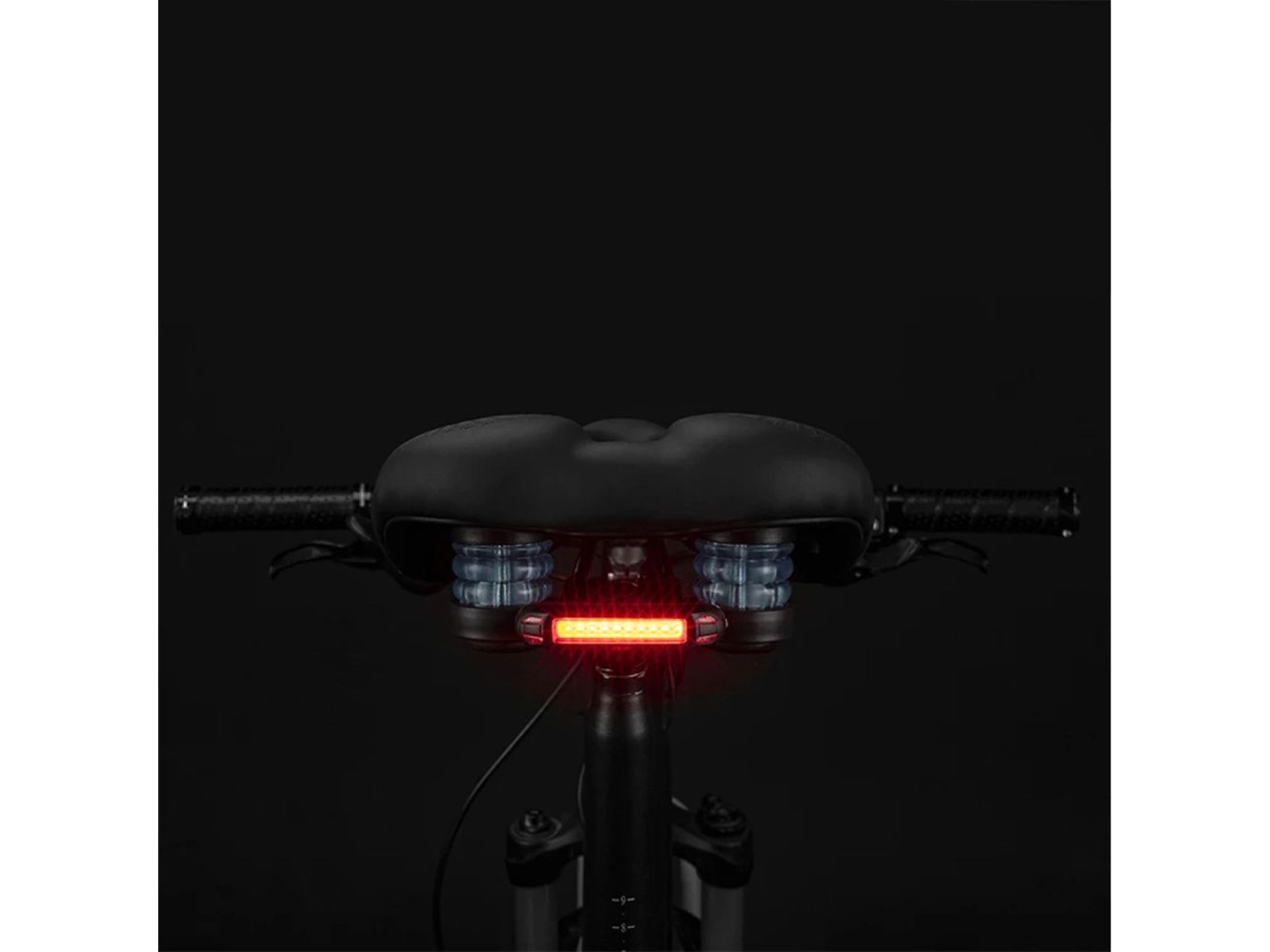 Sillín de bicicleta de montaña Rockbros 38218916002 + luz - negro