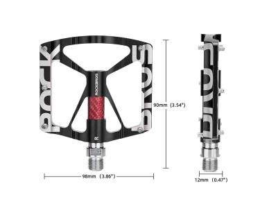 Pedais de bicicleta Rockbros 37213071001 em liga de alum�nio - Preto