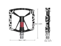 Pedais de bicicleta Rockbros 37213071001 em liga de alum�nio - Preto