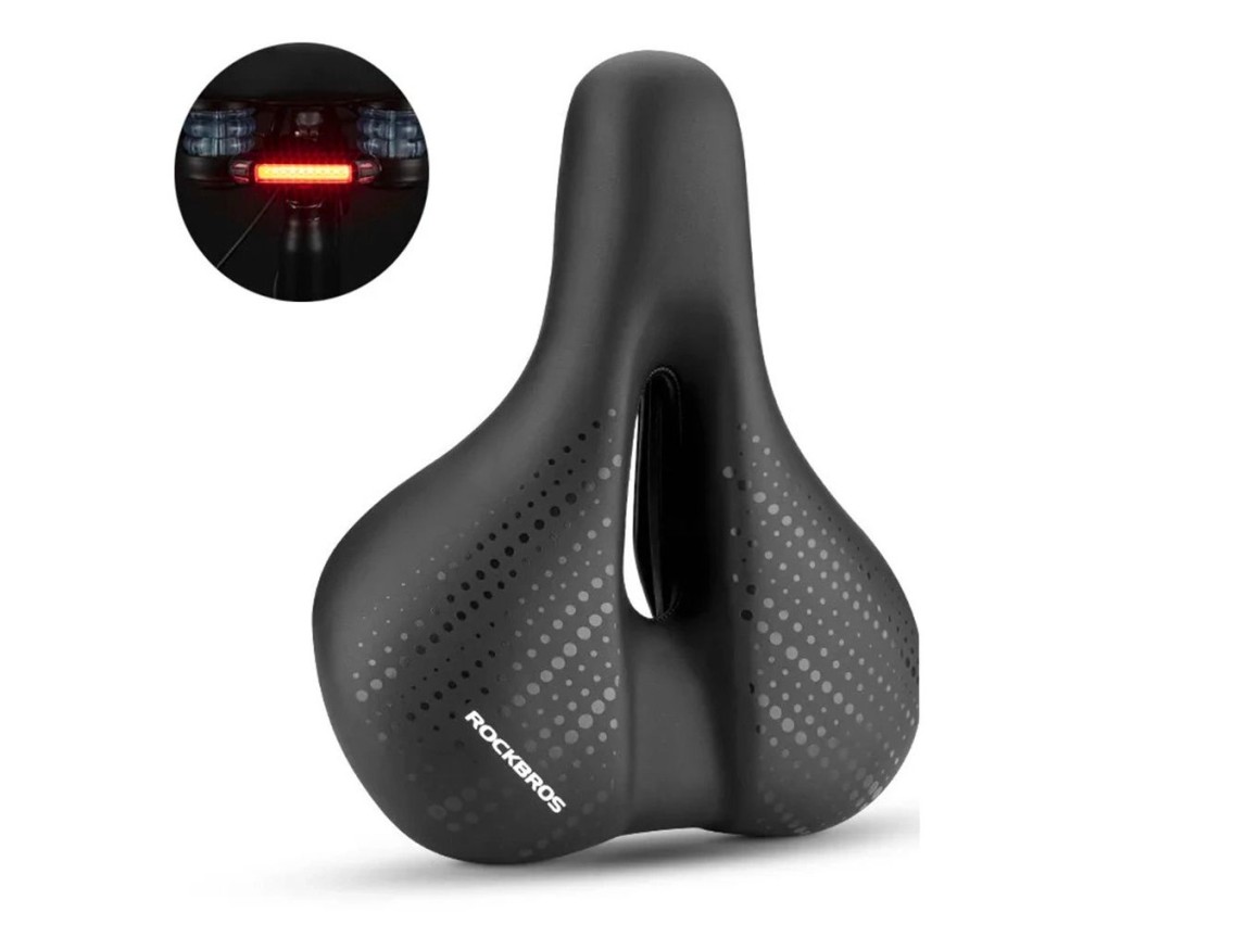 Sill�n de bicicleta de monta�a Rockbros 38218916002 + luz - negro
