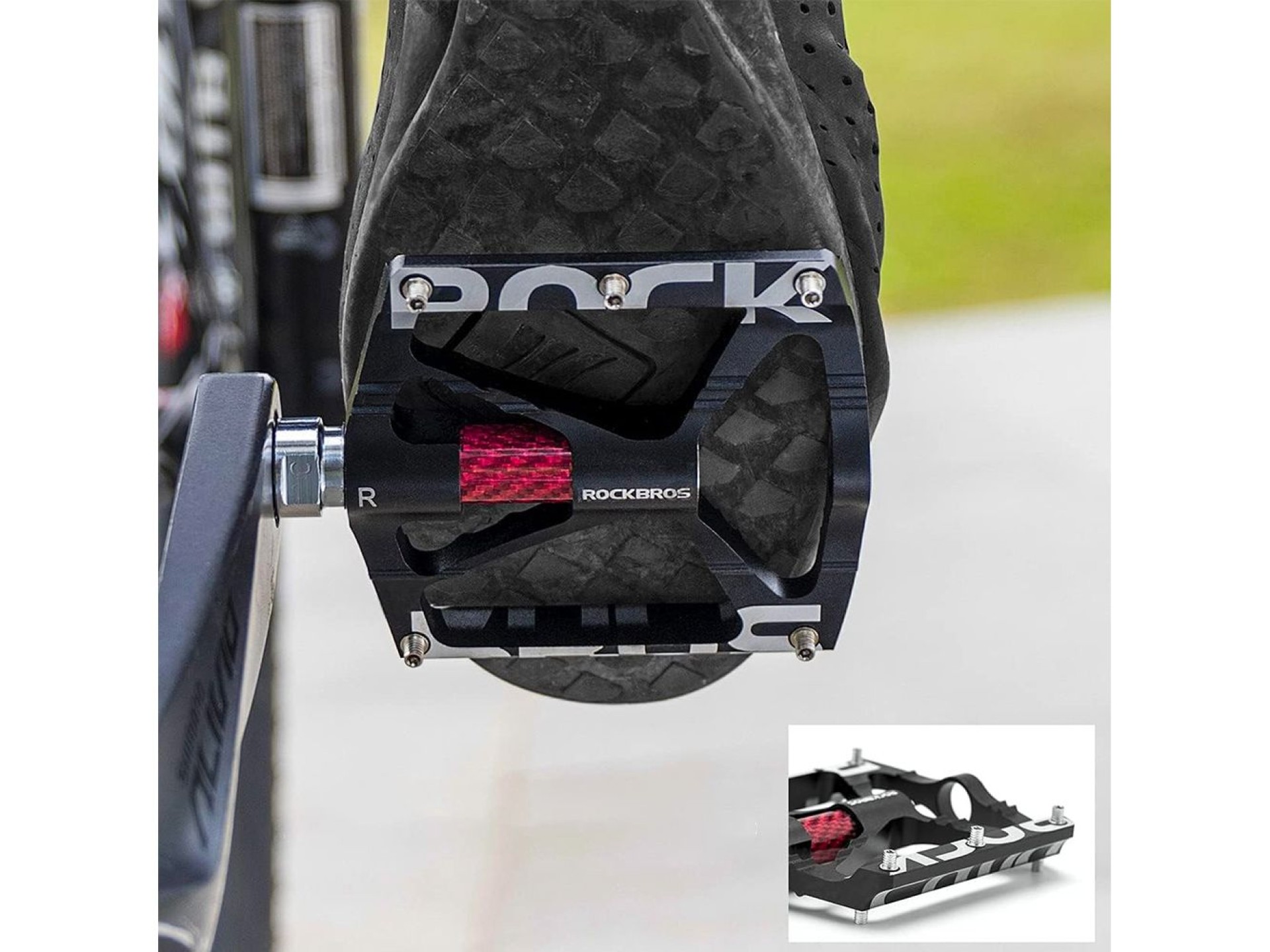 Rockbros 37213071001 Aluminum Alloy Bicycle Pedals - Black