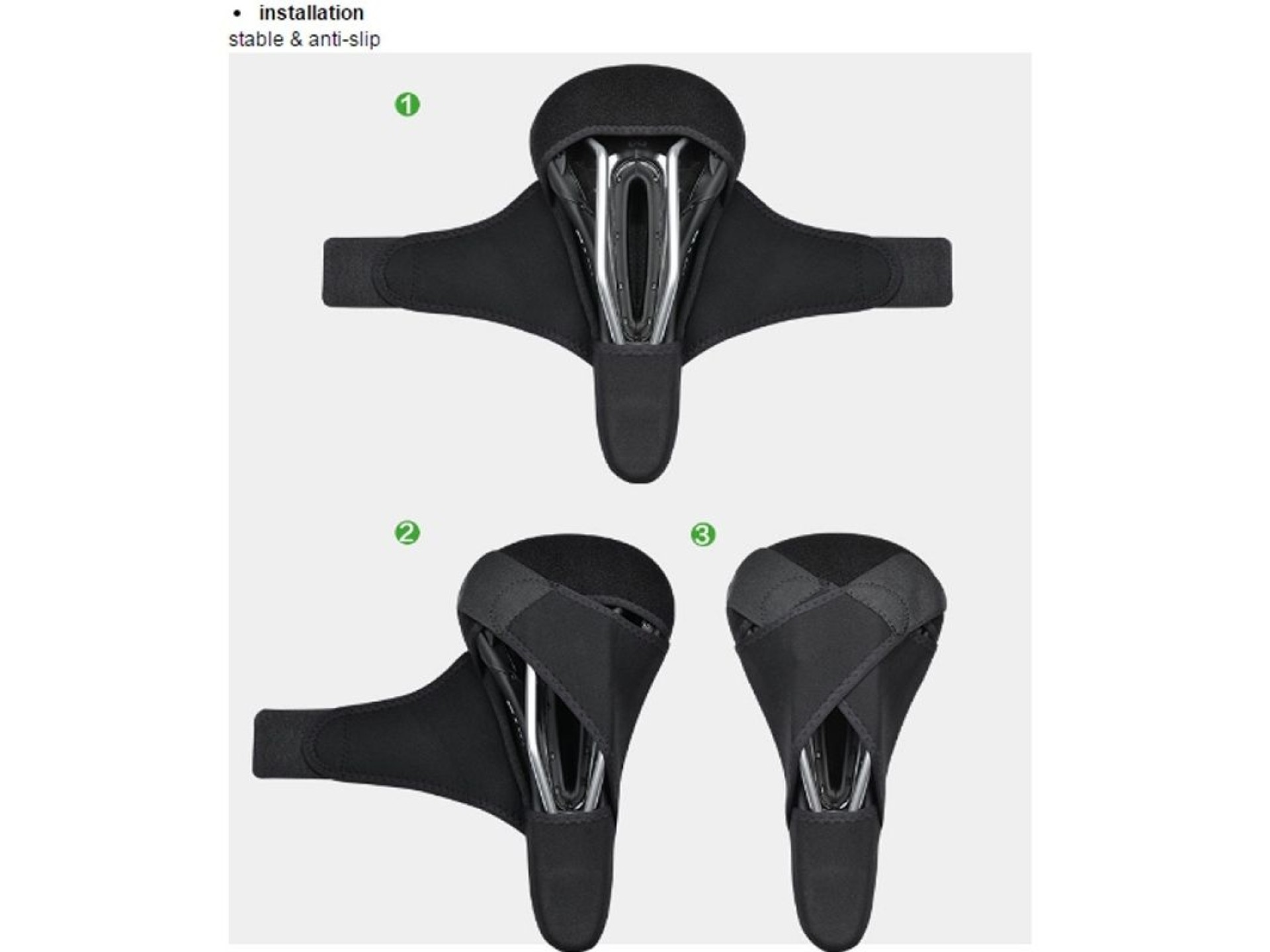 Rockbros LF047-S silicone gel bicycle seat cover size M - black