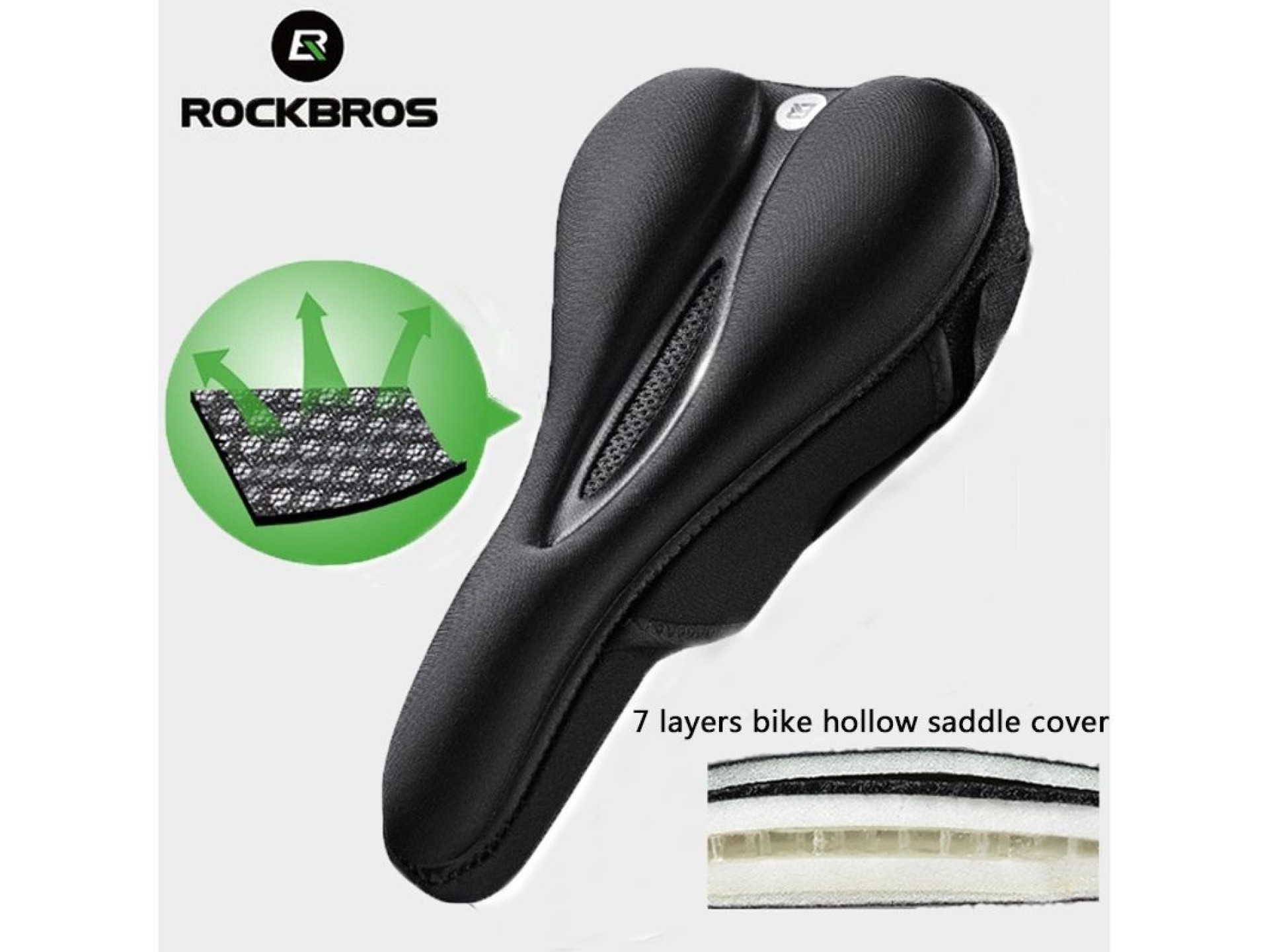 Rockbros LF047-S silicone gel bicycle seat cover size M - black