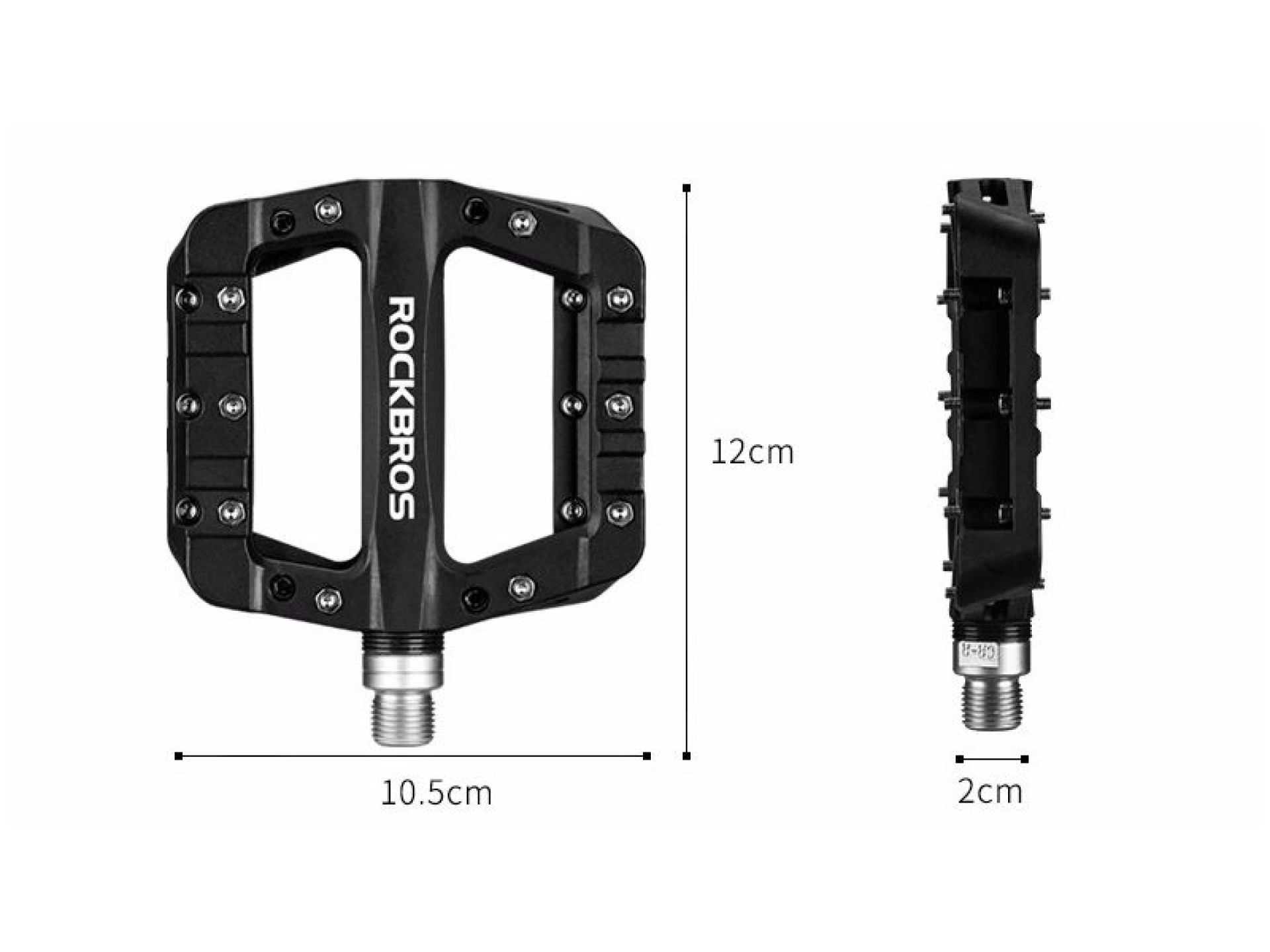 Rockbros 2017-12CBK Nylon Bicycle Pedals - Black