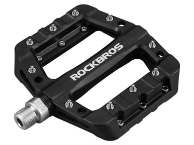 Pedais de bicicleta Rockbros 2017-12CBK em nylon - Preto Pedais de bicicleta Rockbros 2017-12CBK em nylon - Preto