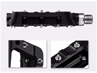 Pedais de bicicleta Rockbros 2017-12CBK em nylon - Preto Pedais de bicicleta Rockbros 2017-12CBK em nylon - Preto