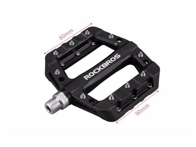 Pedais de bicicleta Rockbros 2017-12CBK em nylon - Preto Pedais de bicicleta Rockbros 2017-12CBK em nylon - Preto