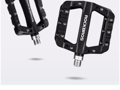 Pedais de bicicleta Rockbros 2017-12CBK em nylon - Preto Pedais de bicicleta Rockbros 2017-12CBK em nylon - Preto