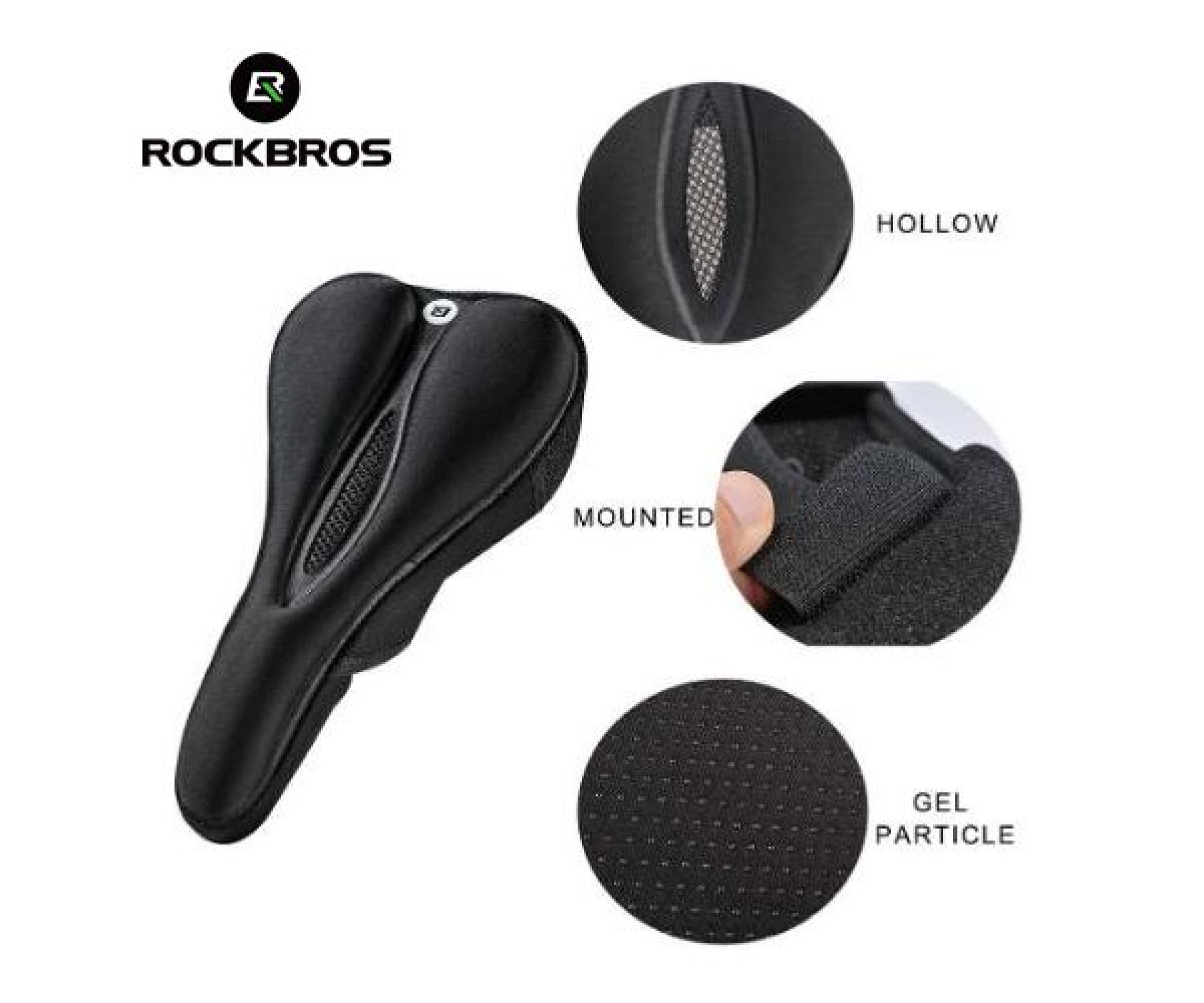 Rockbros LF047-S silicone gel bicycle seat cover size M - black