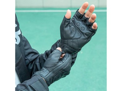 Rockbros 16220006005 XXL leather motorcycle gloves - black Rockbros 16220006005 XXL leather motorcycle gloves - black