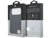 Funda MagSafe de piel Mercedes con estampado de hojas de laurel y rayas para iPhone 17 Pro Max - Azu Funda MagSafe de piel Mercedes con estampado de hojas de laurel y rayas para iPhone 17 Pro Max - Azu