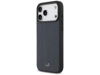 Funda MagSafe de piel Mercedes con estampado de hojas de laurel y rayas para iPhone 17 Pro Max - Azu Funda MagSafe de piel Mercedes con estampado de hojas de laurel y rayas para iPhone 17 Pro Max - Azu