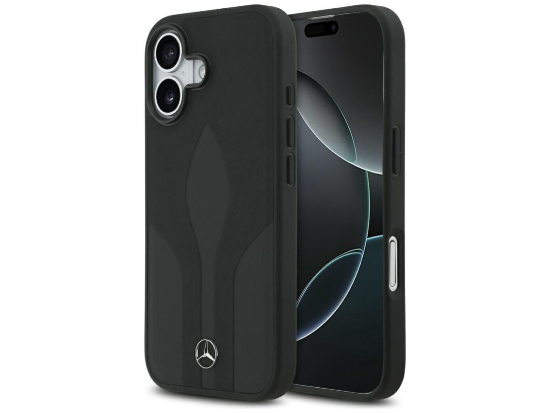 Funda Mercedes Leather The Move MagSafe para iPhone 17 - negra