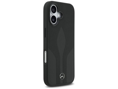 Mercedes Leather The Move MagSafe case for iPhone 17 - black Mercedes Leather The Move MagSafe case for iPhone 17 - black