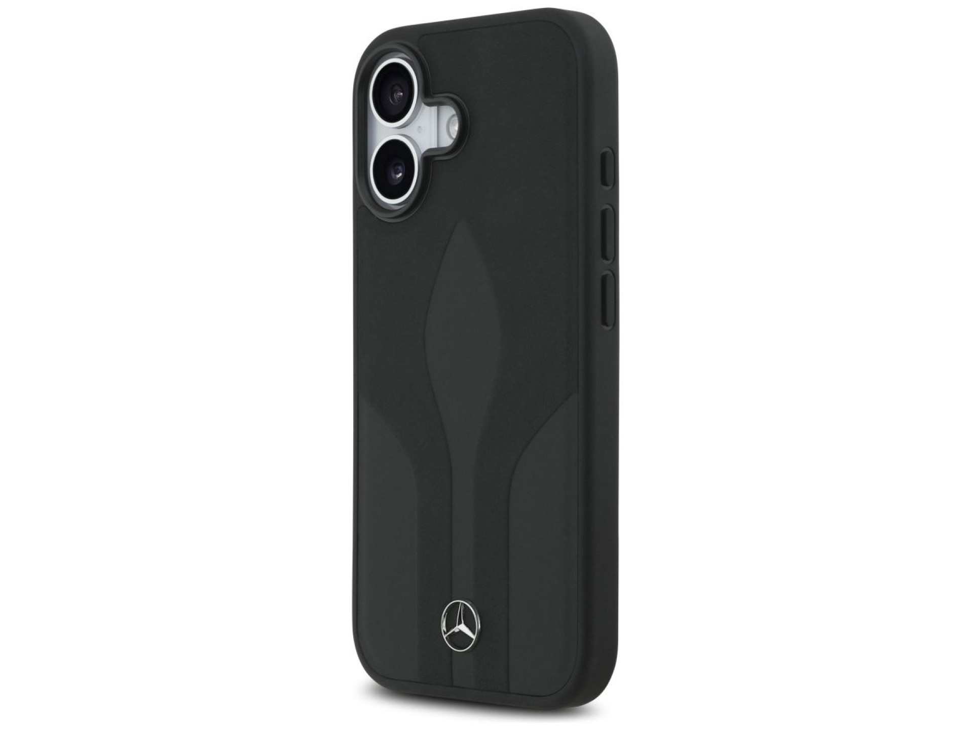 Capa Mercedes Leather The Move MagSafe para iPhone 17 - preta