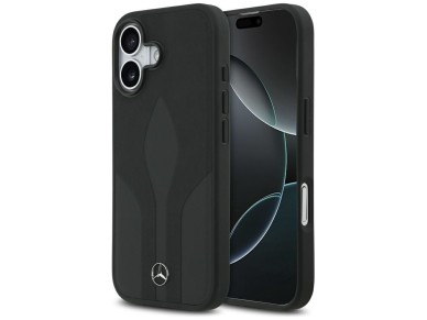 Mercedes Leather The Move MagSafe case for iPhone 17 - black Mercedes Leather The Move MagSafe case for iPhone 17 - black