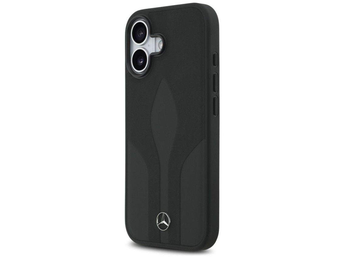 Funda Mercedes Leather The Move MagSafe para iPhone 17 - negra