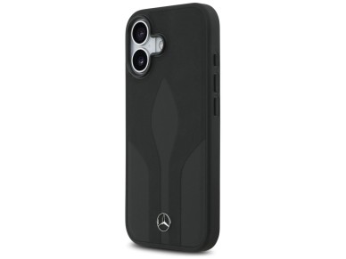 Mercedes Leather The Move MagSafe case for iPhone 17 - black Mercedes Leather The Move MagSafe case for iPhone 17 - black