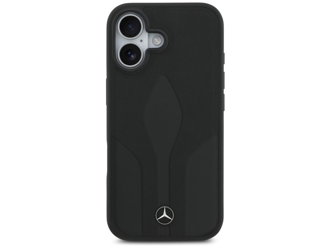 Funda Mercedes Leather The Move MagSafe para iPhone 17 - negra
