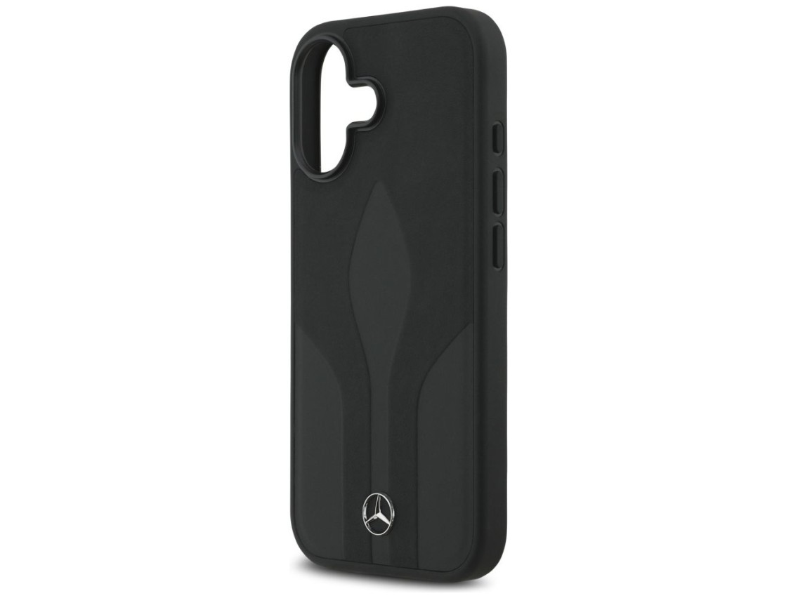 Funda Mercedes Leather The Move MagSafe para iPhone 17 - negra