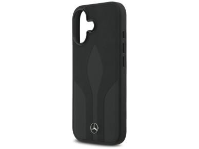 Mercedes Leather The Move MagSafe case for iPhone 17 - black Mercedes Leather The Move MagSafe case for iPhone 17 - black