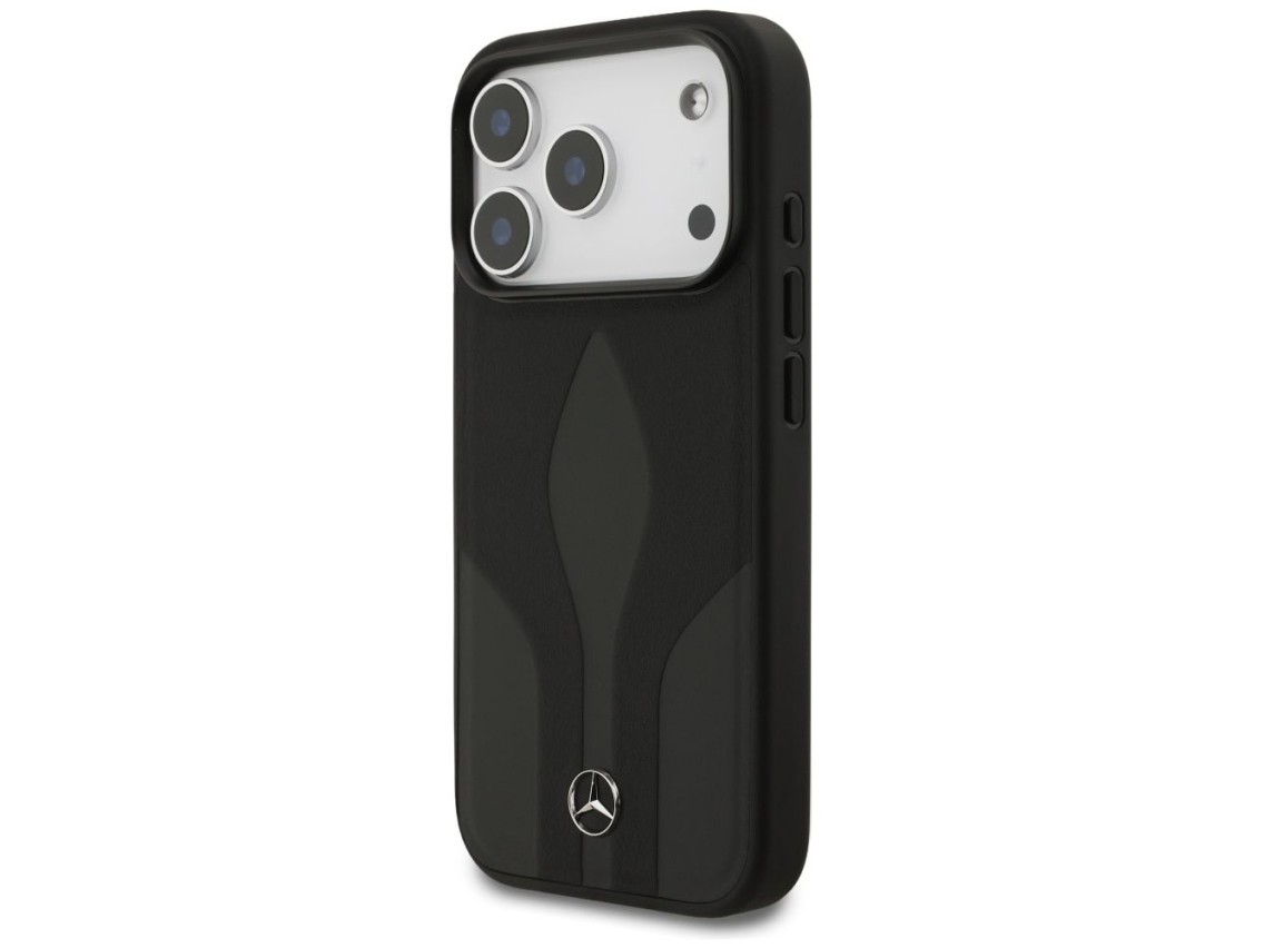 Capa Mercedes The Move MagSafe em couro para iPhone 17 Pro - Preta