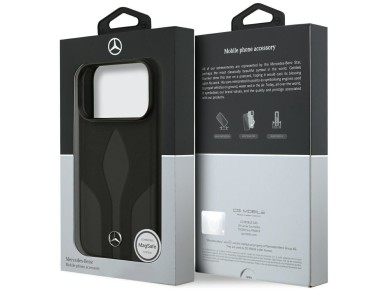 Mercedes Leather The Move MagSafe Case for iPhone 17 Pro - Black Mercedes Leather The Move MagSafe Case for iPhone 17 Pro - Black