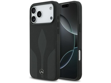 Mercedes Leather The Move MagSafe Case for iPhone 17 Pro Max - Black