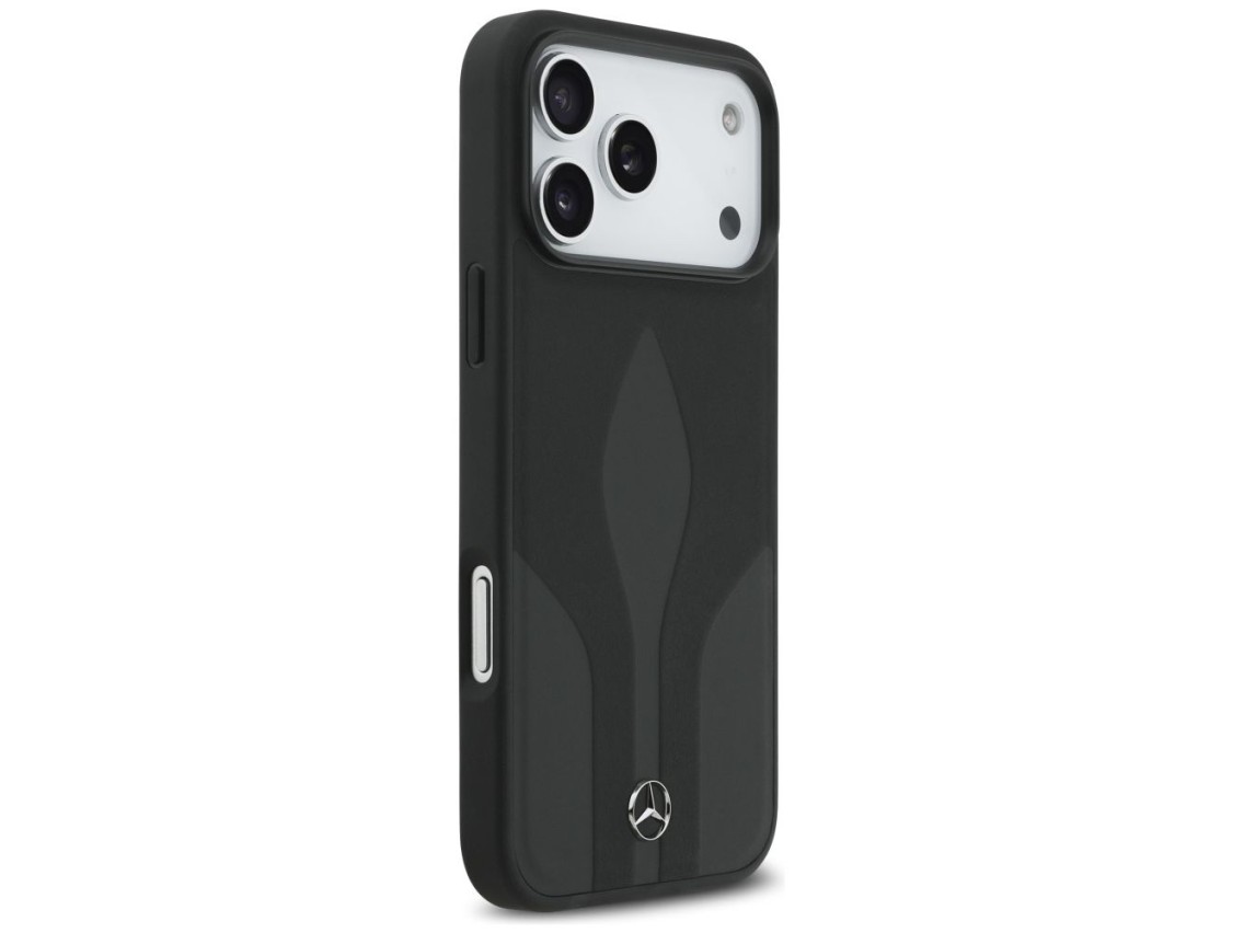 Capa Mercedes The Move MagSafe em couro para iPhone 17 Pro Max - Preta