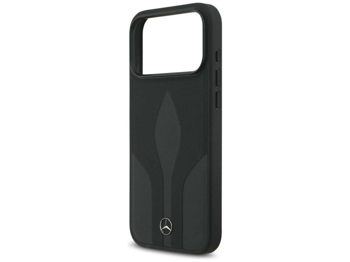Capa Mercedes The Move MagSafe em couro para iPhone 17 Pro Max - Preta