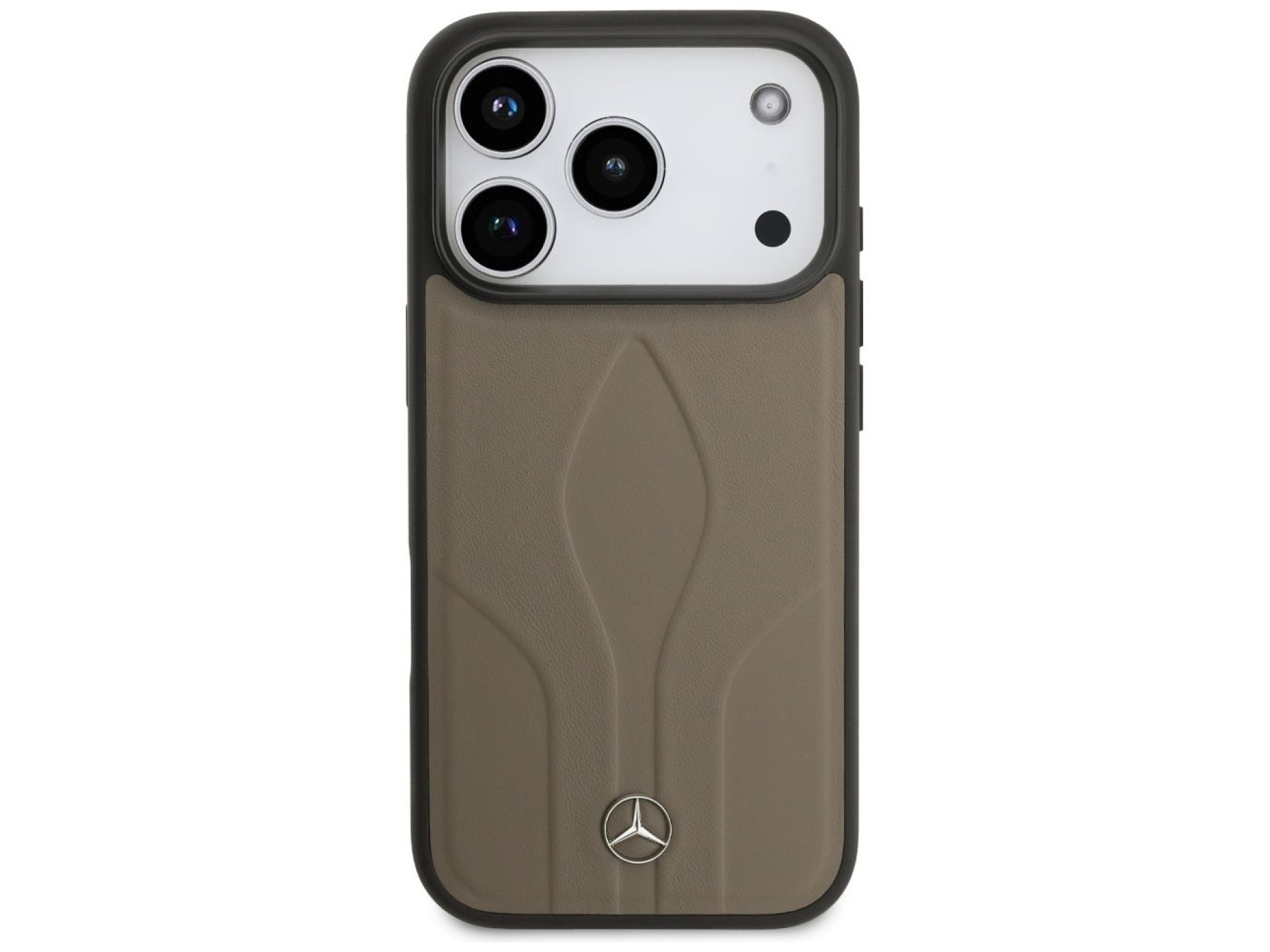 Capa Mercedes The Move MagSafe em couro para iPhone 17 Pro - Bege