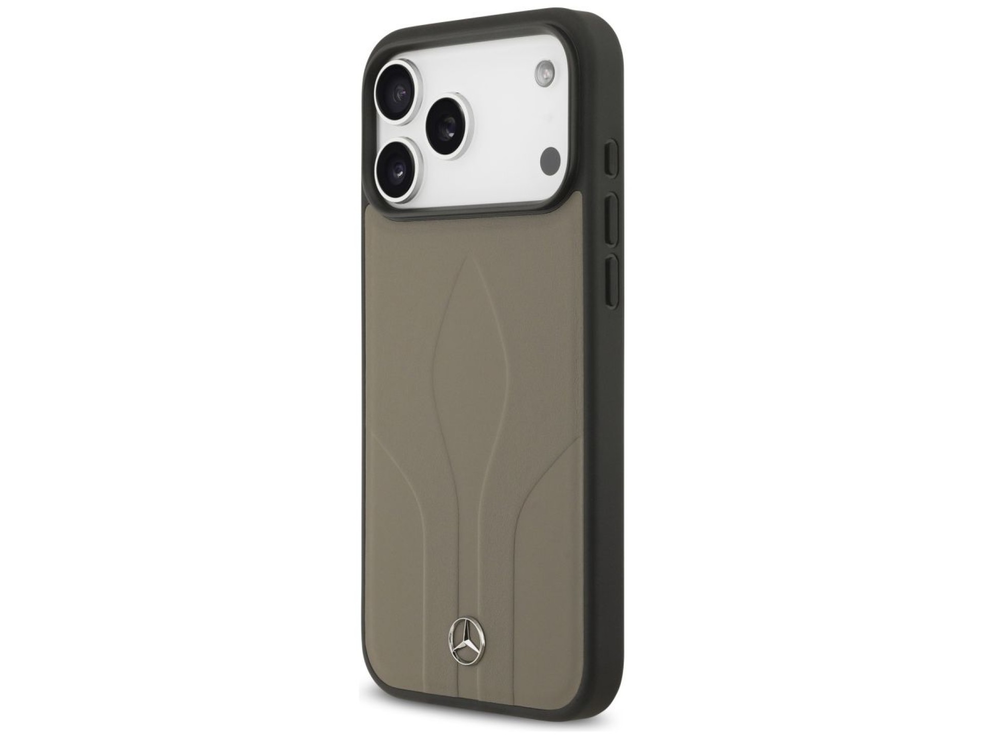 Capa Mercedes The Move MagSafe em couro para iPhone 17 Pro Max - Bege