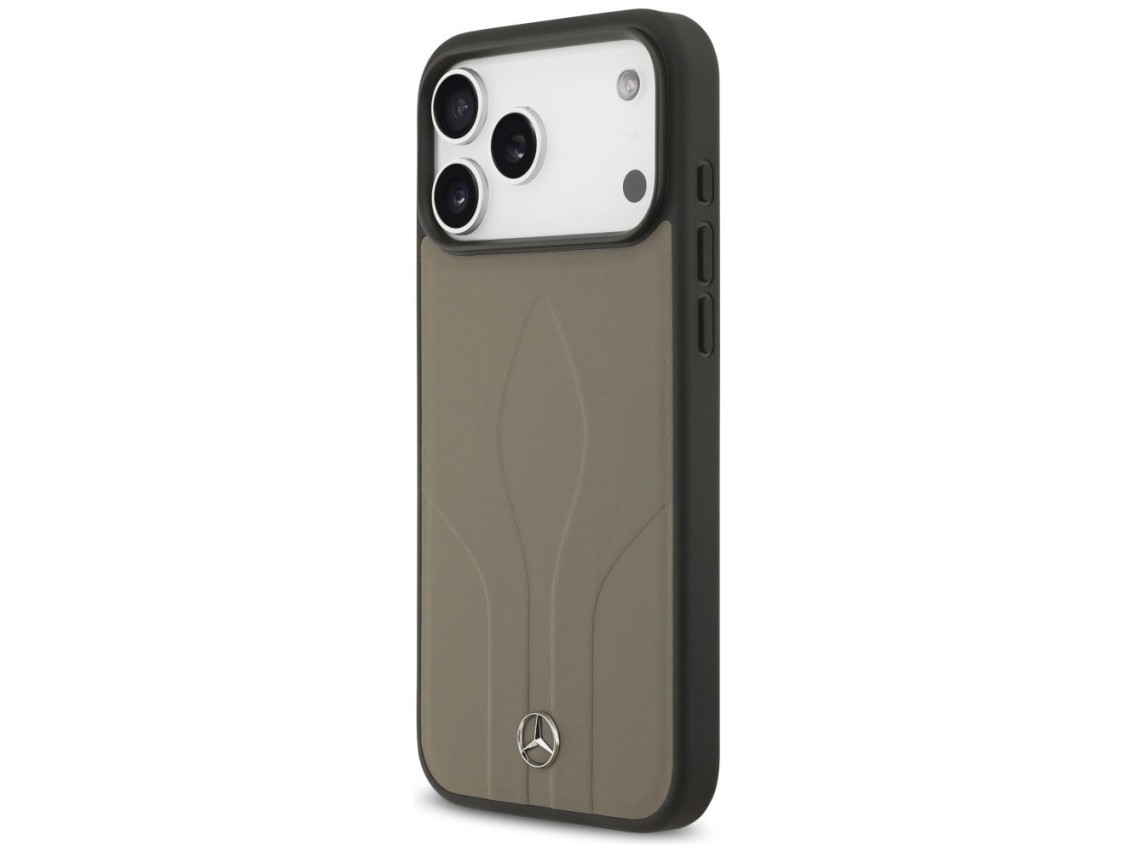 Funda Mercedes de piel The Move MagSafe para iPhone 17 Pro Max - Beige