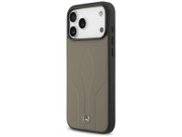 Mercedes Leather The Move MagSafe Case for iPhone 17 Pro Max - Beige