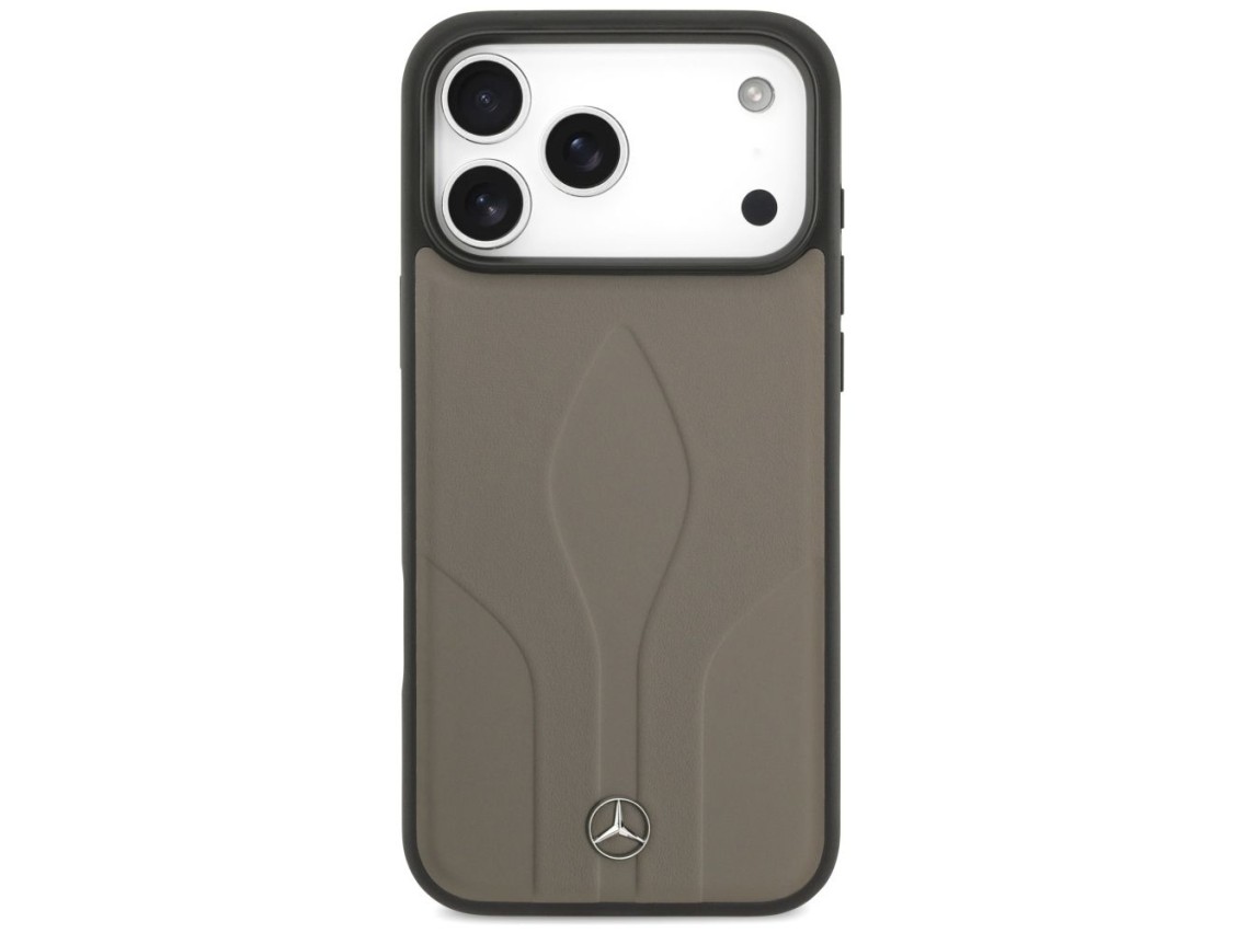 Capa Mercedes The Move MagSafe em couro para iPhone 17 Pro Max - Bege