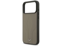 Mercedes Leather The Move MagSafe Case for iPhone 17 Pro Max - Beige