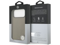 Mercedes Leather The Move MagSafe Case for iPhone 17 Pro Max - Beige