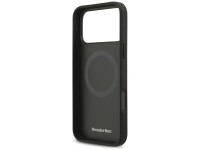 Funda Mercedes Leather Large Laurel Leave MagSafe para iPhone 17 Pro Max - Negro y gris