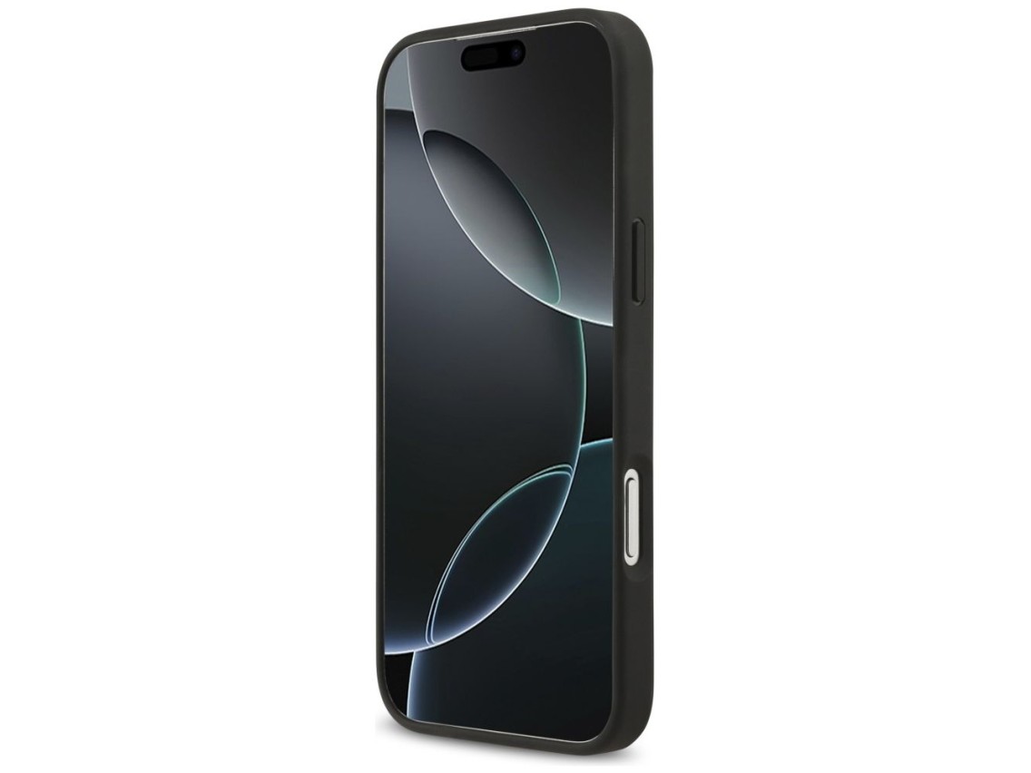 Funda Mercedes Leather Large Laurel Leave MagSafe para iPhone 17 Pro Max - Negro y gris