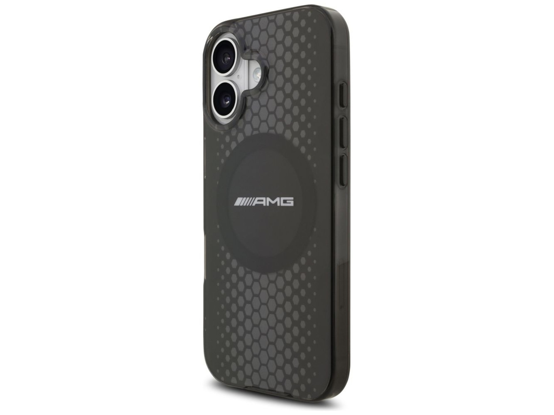 Capa MagSafe AMG de camada dupla com estampa transparente para iPhone 17 - preta