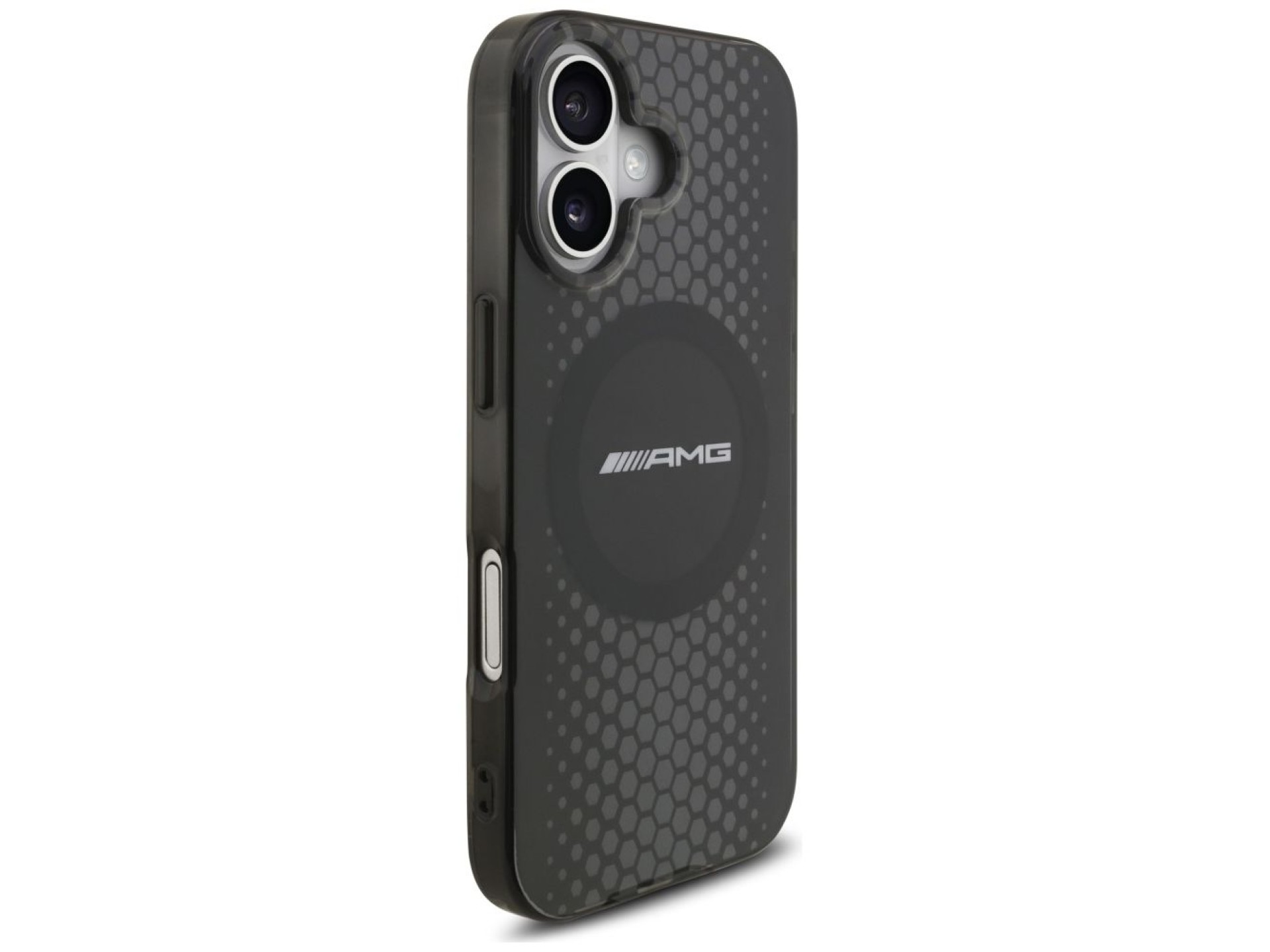 Capa MagSafe AMG de camada dupla com estampa transparente para iPhone 17 - preta
