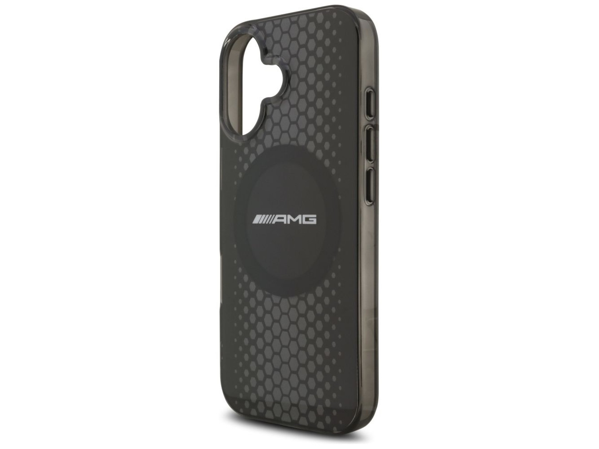 Capa MagSafe AMG de camada dupla com estampa transparente para iPhone 17 - preta