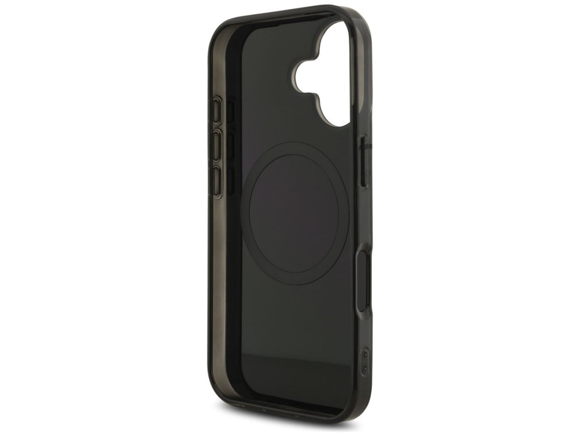 Capa MagSafe AMG de camada dupla com estampa transparente para iPhone 17 - preta