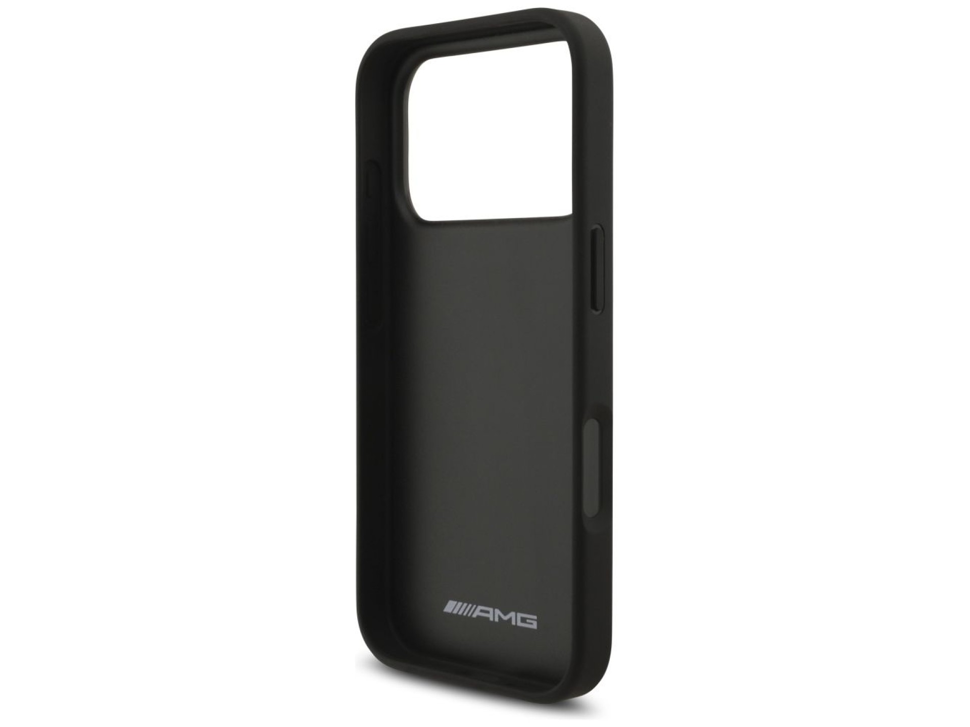 AMG Leather Debossed Lines Logo Case for iPhone 17 Pro - Black