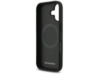 Capa MagSafe Mercedes em couro liso para iPhone 17 - preta Capa MagSafe Mercedes em couro liso para iPhone 17 - preta