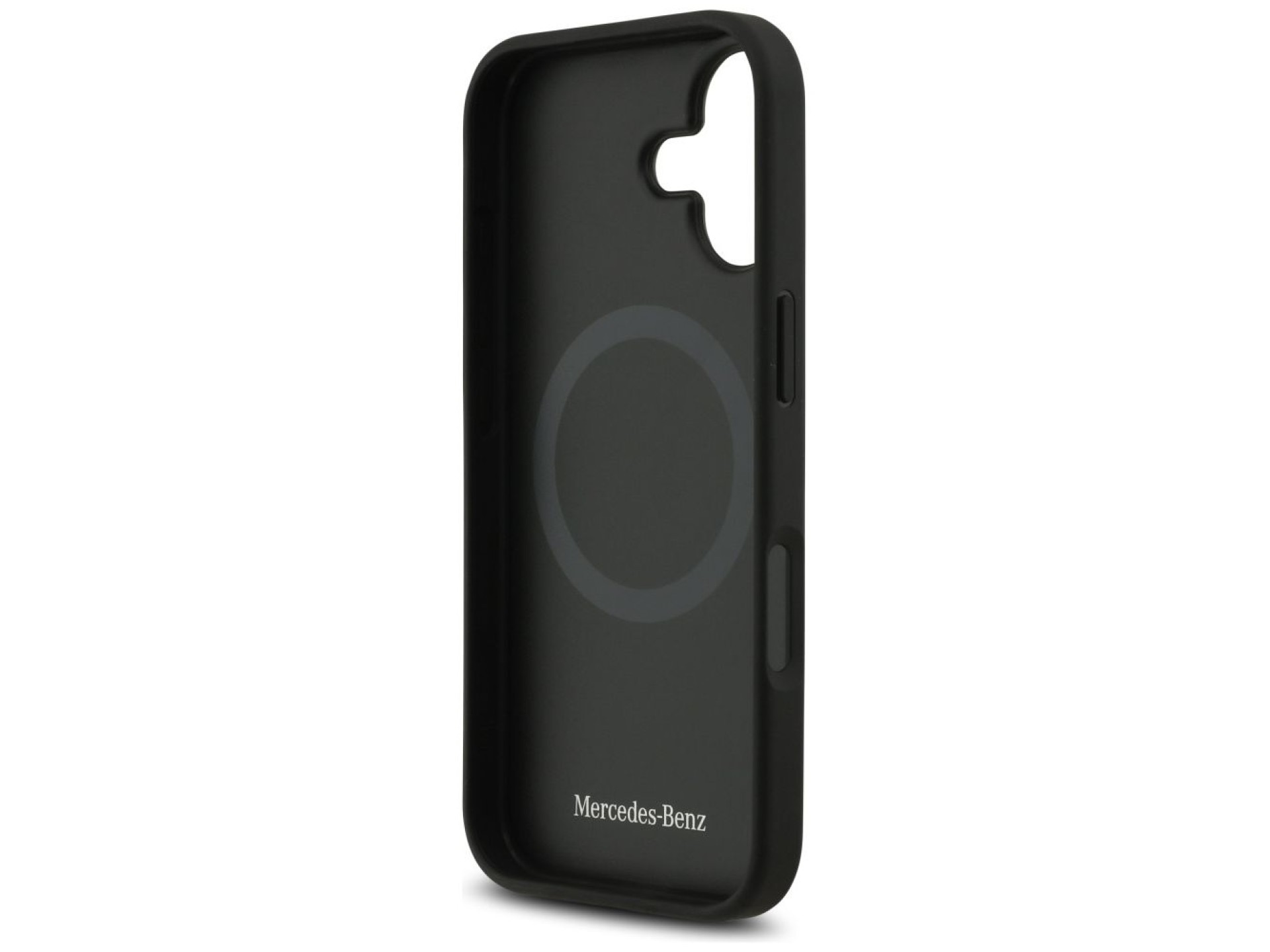 Mercedes Plain Smooth Leather MagSafe case for iPhone 17 - black