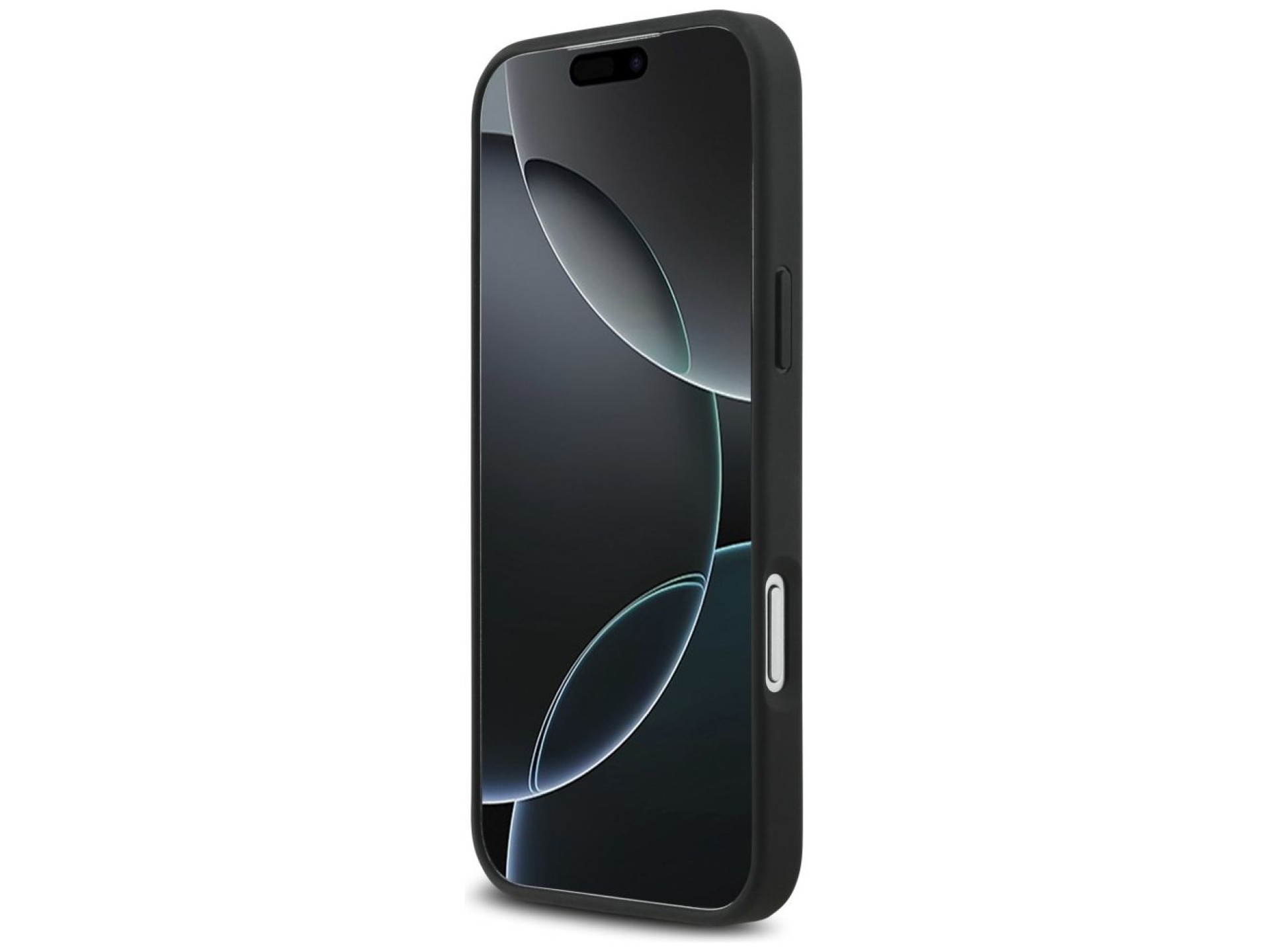 Capa MagSafe Mercedes em couro liso para iPhone 17 Pro Max - Preta