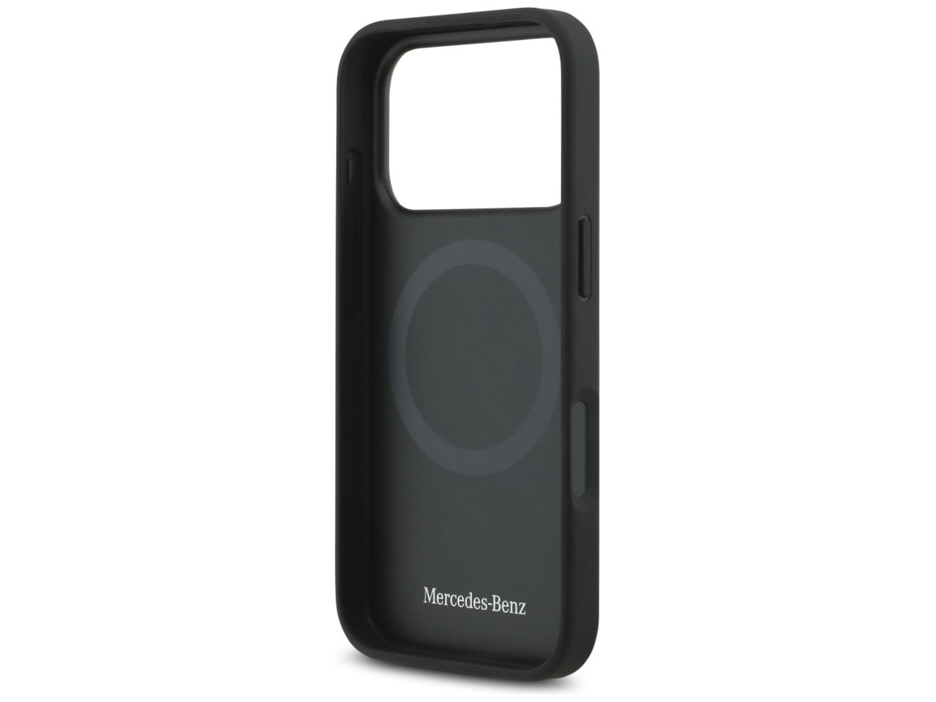 Mercedes Plain Smooth Leather MagSafe Case for iPhone 17 Pro - Black