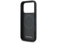 Mercedes Plain Smooth Leather MagSafe Case for iPhone 17 Pro - Black Mercedes Plain Smooth Leather MagSafe Case for iPhone 17 Pro - Black